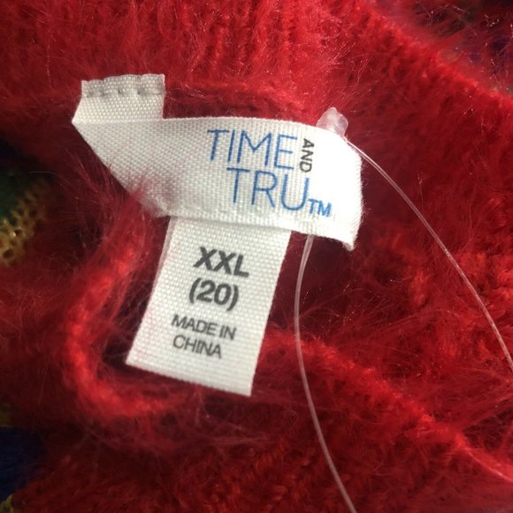 Time And Tru Women's Fair Isle Pullover Sweater - Picture 5 of 5